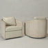 Claude Premium Leather Swivel Cane Chair - Modern Swivel Chair | Swivel Accent Chairs | Kinwell Furniture | Swivel Armchairs